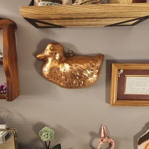 Vintage Copper Duck Jello Mold